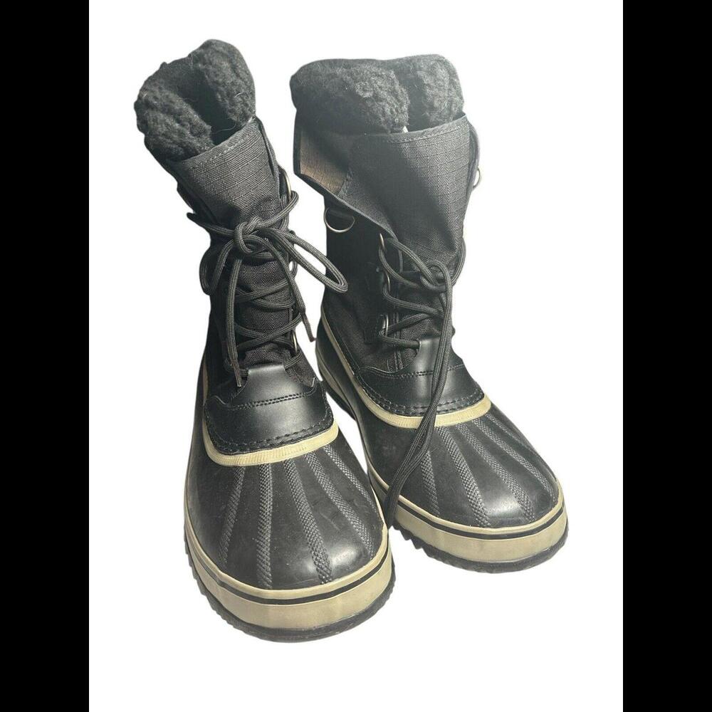 Sorel 1964 Pac Nylon Waterproof Snow Boots Black/Ancient Fossil Men’s Size 13